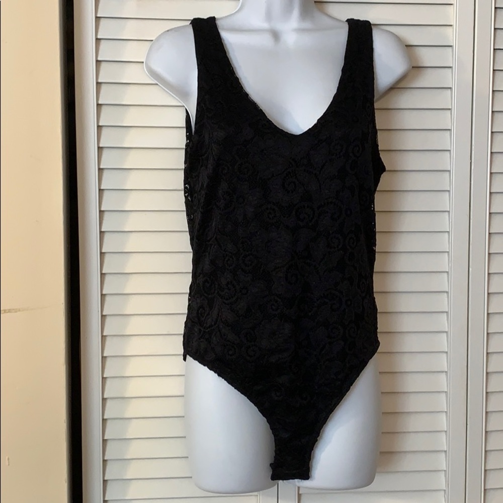 Painted Threads Black Body Suit